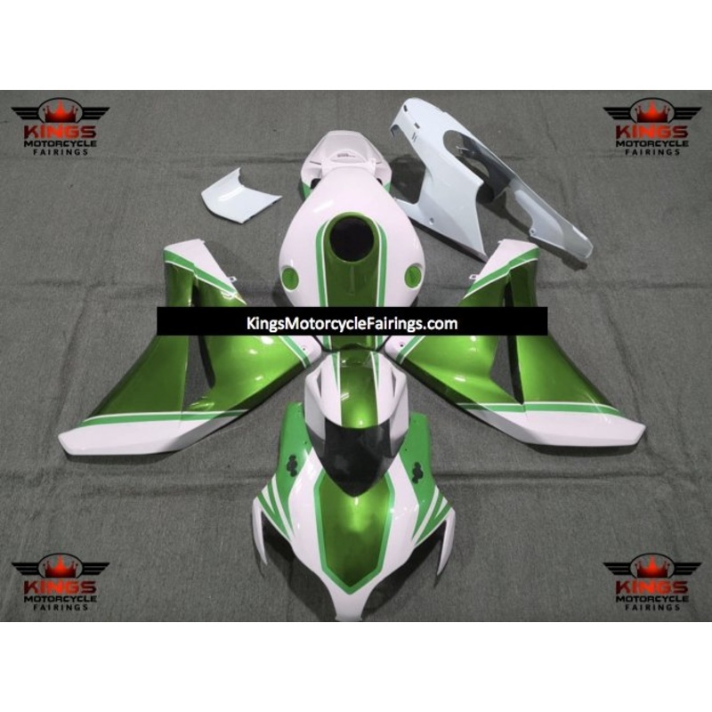 Honda CBR1000RR (2008-2011) Green & White Fairings No Seat Cowl No Bolt Kit No Tank