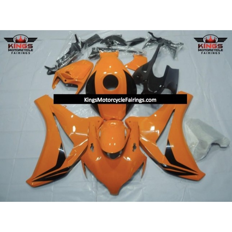 Honda CBR1000RR (2008-2011) Light Orange & Black Fairings No Seat Cowl No Bolt Kit No Tank