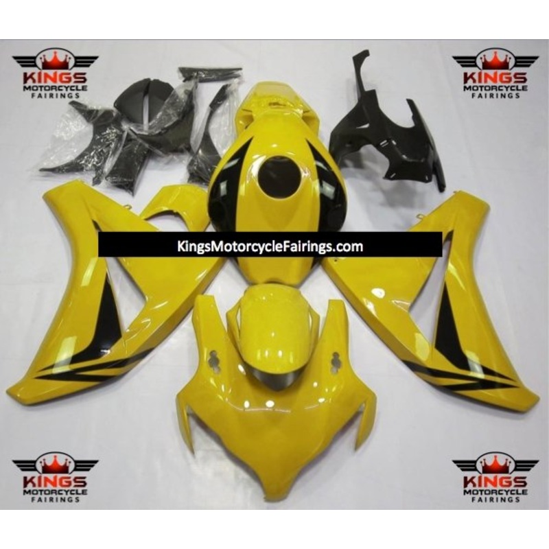 Honda CBR1000RR (2008-2011) Metallic Yellow & Black Fairings No Seat Cowl No Bolt Kit No Tank