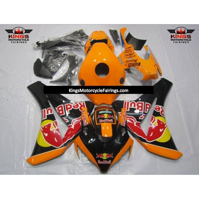 Honda CBR1000RR (2008-2011) Orange & Black RedBull Fairings No Seat Cowl No Bolt Kit No Tank