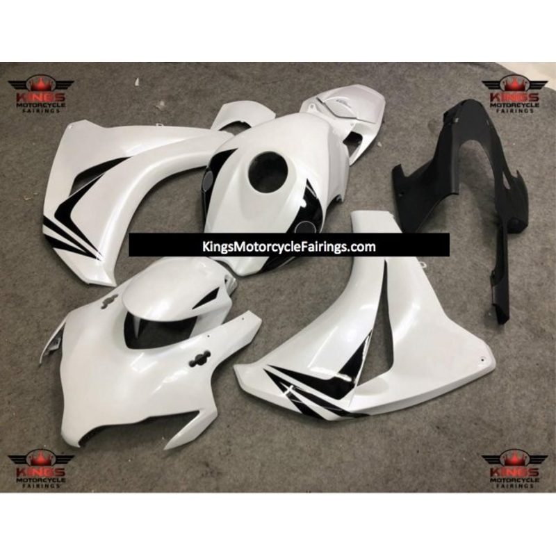Honda CBR1000RR (2008-2011) Pearl White & Black Fairings No Seat Cowl No Bolt Kit No Tank