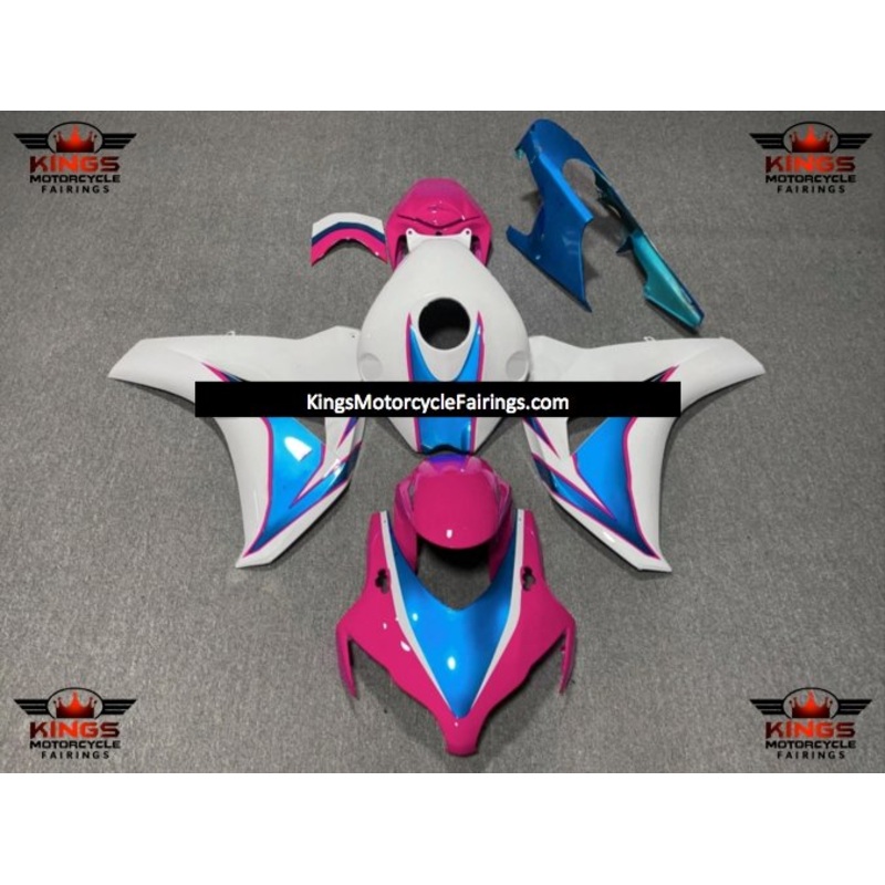 Honda CBR1000RR (2008-2011) Pink, Blue & White Fairings No Seat Cowl No Bolt Kit No Tank