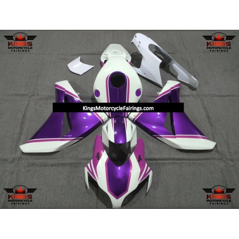 Honda CBR1000RR (2008-2011) Purple & White Fairings No Seat Cowl No Bolt Kit No Tank