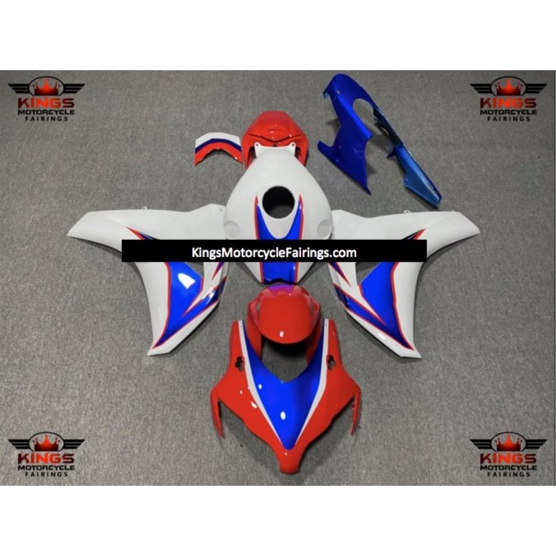 Honda CBR1000RR (2008-2011) Red, Blue & White Fairings No Seat Cowl No Bolt Kit No Tank