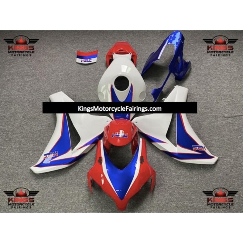 Honda CBR1000RR (2008-2011) Red, Blue & White HRC Fairings No Seat Cowl No Bolt Kit No Tank