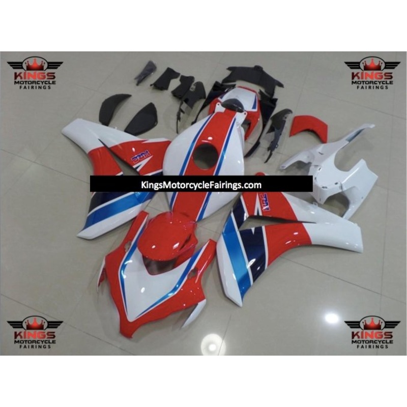 Honda CBR1000RR (2008-2011) Red, White, Blue & Dark Blue HRC Fairings No Seat Cowl No Bolt Kit No Tank