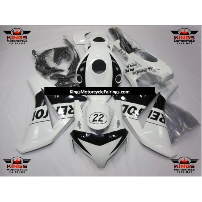 Honda CBR1000RR (2008-2011) White & Black Repsol 22 Fairings No Seat Cowl No Bolt Kit No Tank