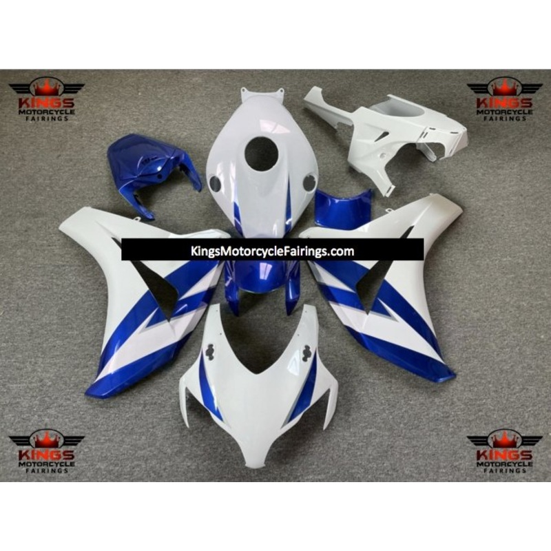Honda CBR1000RR (2008-2011) White & Blue Fairings No Seat Cowl No Bolt Kit No Tank