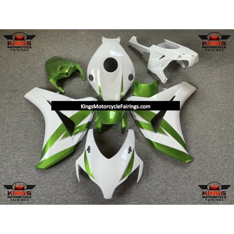 Honda CBR1000RR (2008-2011) White & Green Fairings No Seat Cowl No Bolt Kit No Tank