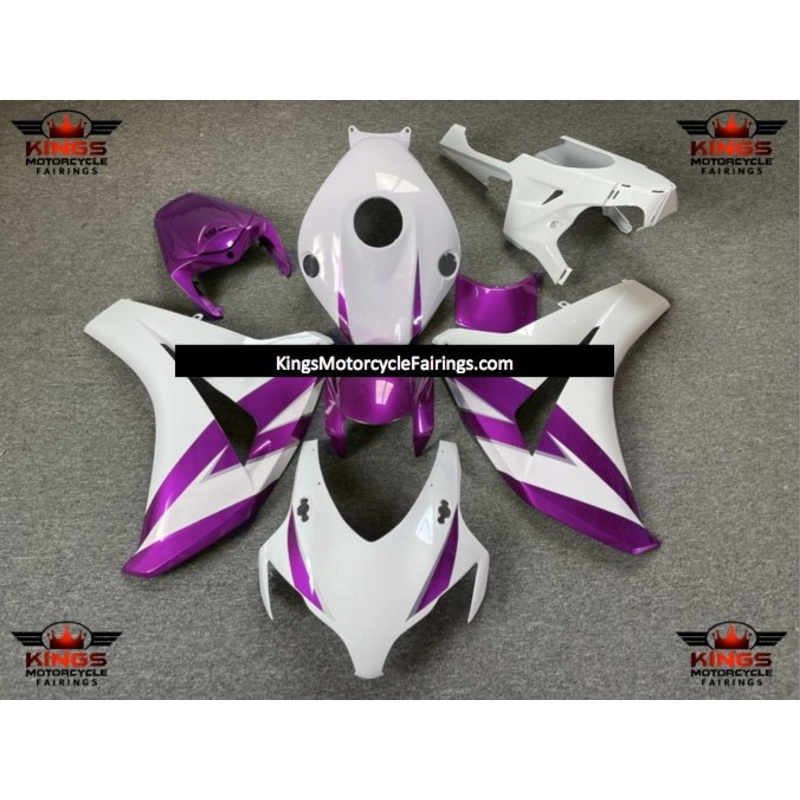 Honda CBR1000RR (2008-2011) White & Purple Fairings No Seat Cowl No Bolt Kit No Tank