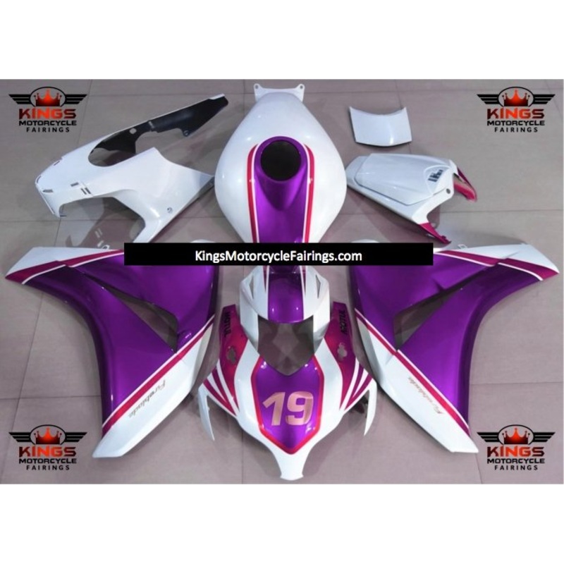 Honda CBR1000RR (2008-2011) White & Purple Fireblade Fairings No Seat Cowl No Bolt Kit No Tank
