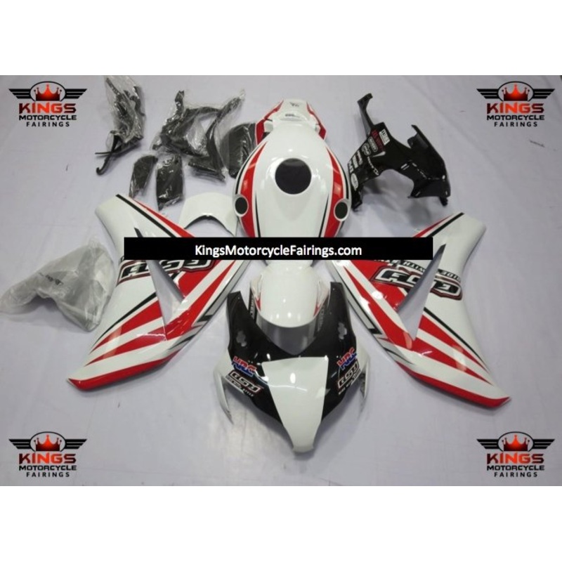 Honda CBR1000RR (2008-2011) White, Red & Black Fairings No Seat Cowl No Bolt Kit No Tank