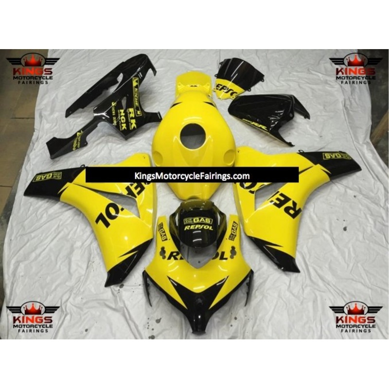 Honda CBR1000RR (2008-2011) Yellow & Black Repsol Fairings No Seat Cowl No Bolt Kit No Tank