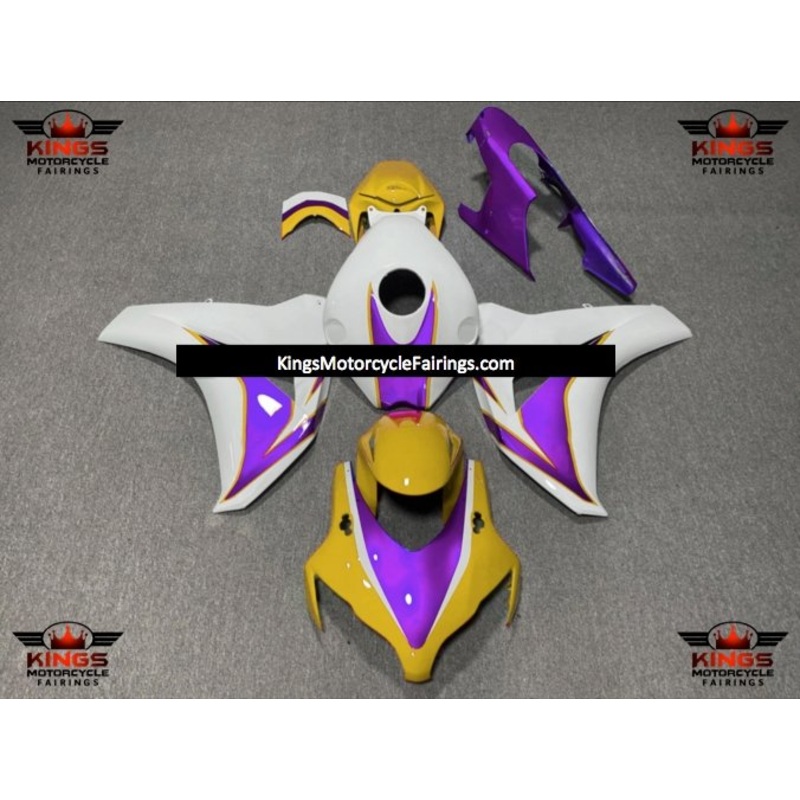 Honda CBR1000RR (2008-2011) Yellow, Purple & White Fairings No Seat Cowl No Bolt Kit No Tank
