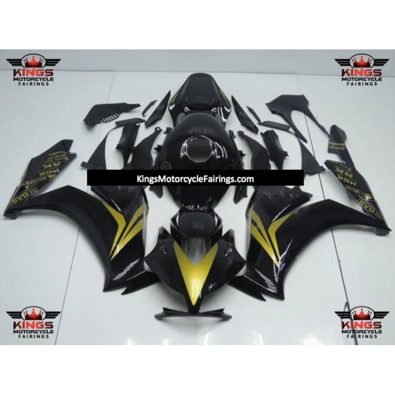 Honda CBR1000RR (2012-2016) Black & Gold Fairings No Seat Cowl No Bolt Kit No Tank