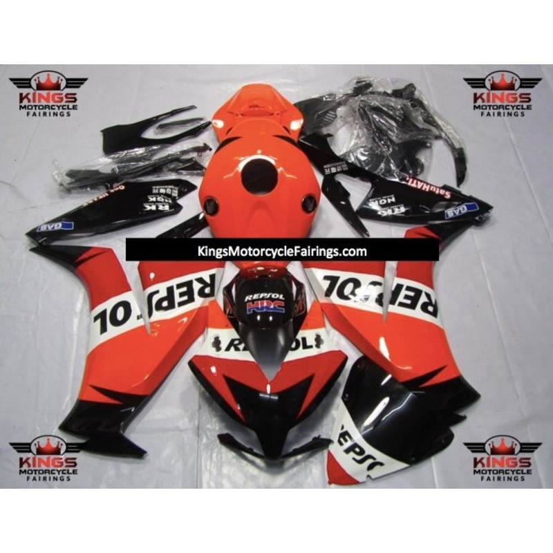 Honda CBR1000RR (2012-2016) Black & Orange Repsol Fairings No Seat Cowl No Bolt Kit No Tank