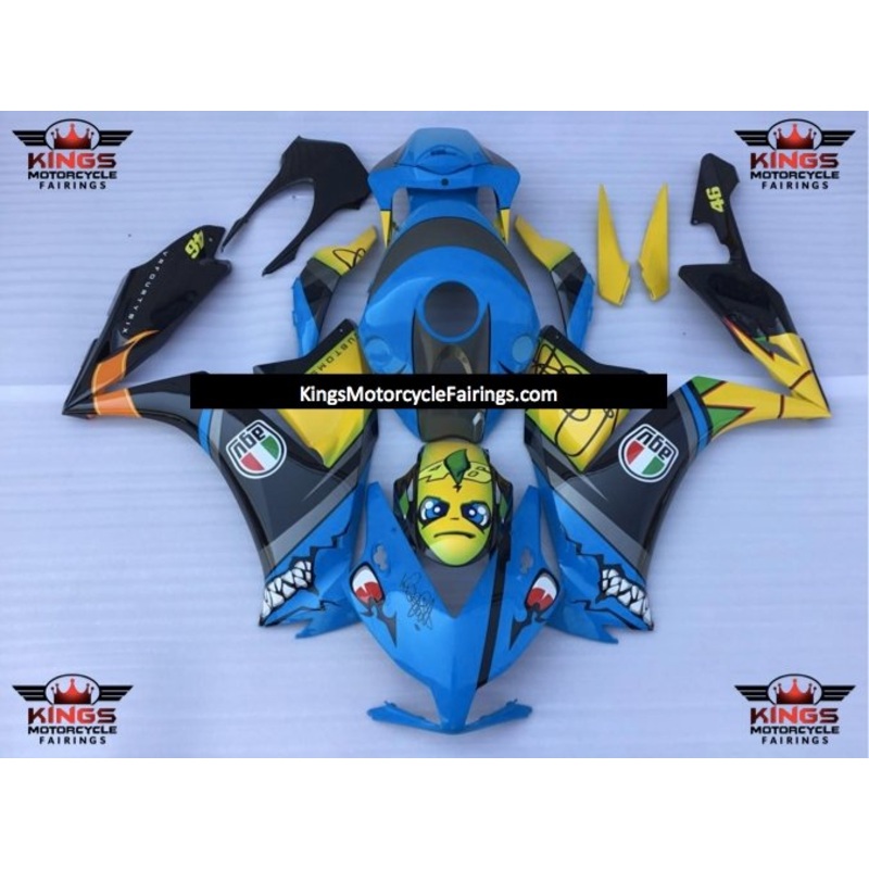 Honda CBR1000RR (2012-2016) Blue Shark Teeth Fairings No Seat Cowl No Bolt Kit No Tank