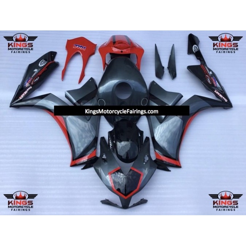 Honda CBR1000RR (2012-2016) Gray, Red & Black Fairings No Seat Cowl No Bolt Kit No Tank