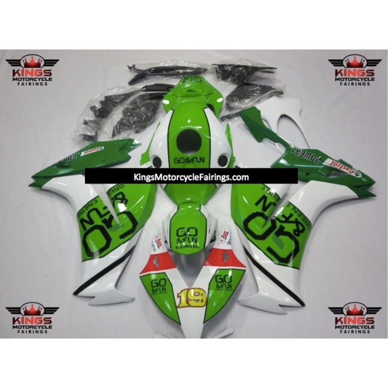 Honda CBR1000RR (2012-2016) Green & White Fairings No Seat Cowl No Bolt Kit No Tank