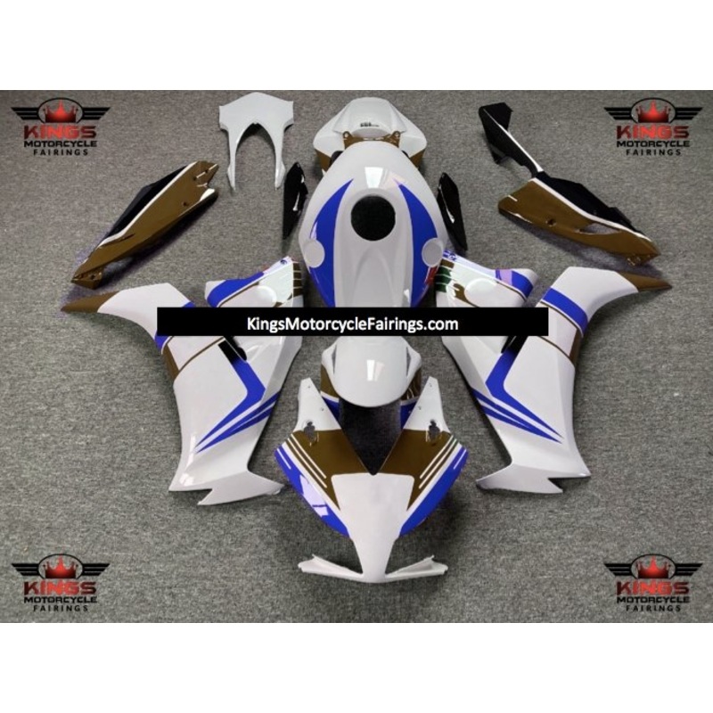 Honda CBR1000RR (2012-2016) White, Blue & Brown Fairings No Seat Cowl No Bolt Kit No Tank
