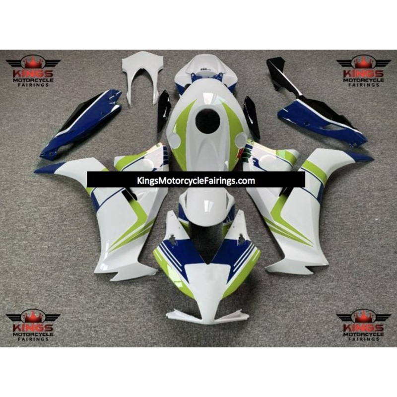 Honda CBR1000RR (2012-2016) White, Blue & Green Fairings No Seat Cowl No Bolt Kit No Tank