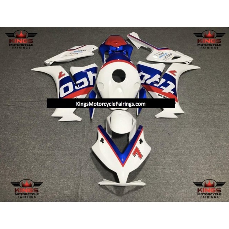 Honda CBR1000RR (2012-2016) White, Blue & Red Tyco 7 Fairings No Seat Cowl No Bolt Kit No Tank