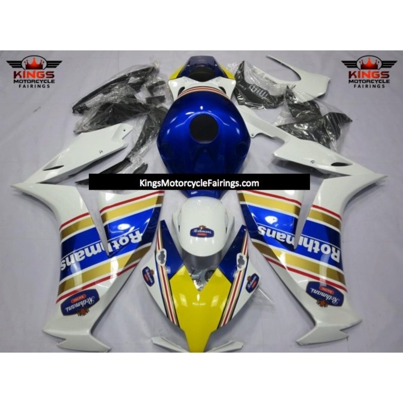 Honda CBR1000RR (2012-2016) White, Blue & Yellow Rothmans Fairings No Seat Cowl No Bolt Kit No Tank