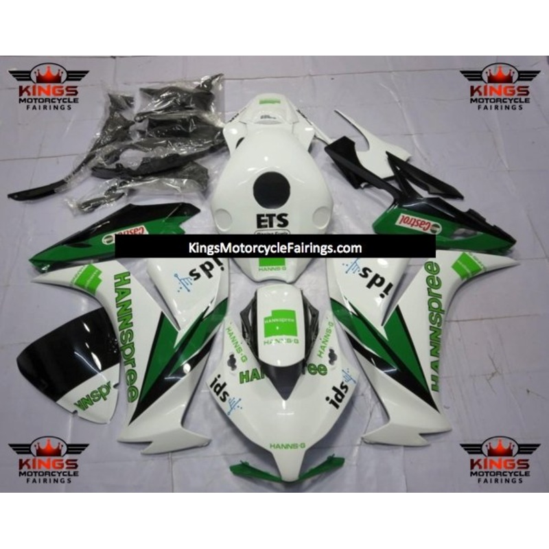 Honda CBR1000RR (2012-2016) White, Green HANNspree ids Fairings No Seat Cowl No Bolt Kit No Tank