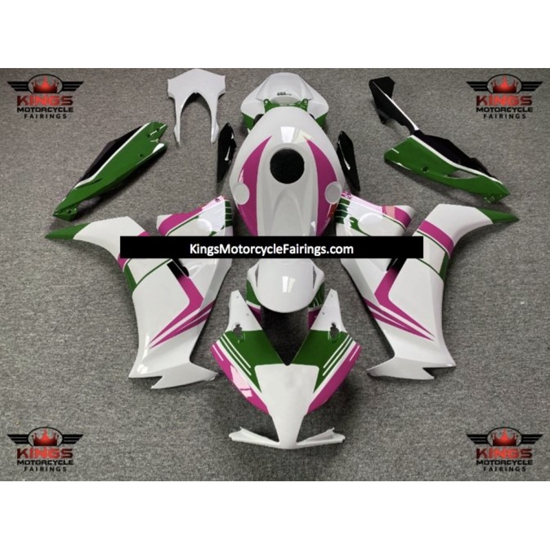 Honda CBR1000RR (2012-2016) White, Green & Pink Fairings No Seat Cowl No Bolt Kit No Tank