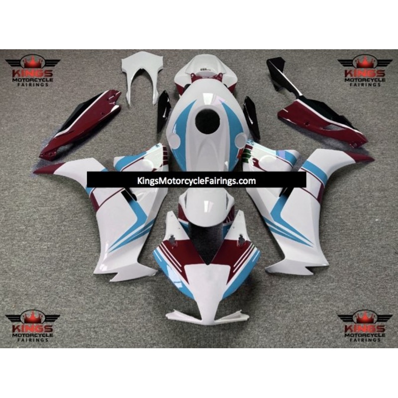 Honda CBR1000RR (2012-2016) White, Light Blue & Maroon Fairings No Seat Cowl No Bolt Kit No Tank