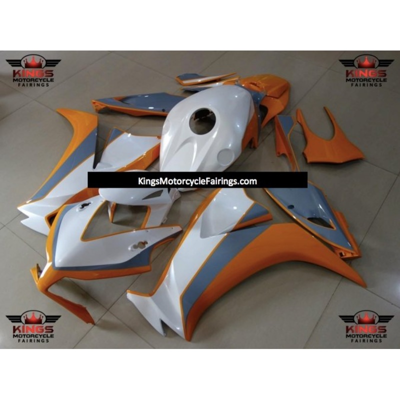 Honda CBR1000RR (2012-2016) White, Orange & Nardo Gray Fairings No Seat Cowl No Bolt Kit No Tank