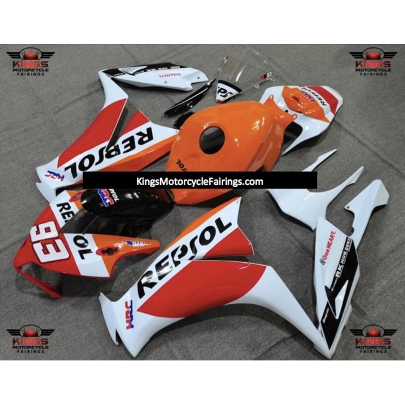Honda CBR1000RR (2012-2016) White, Orange & Red Repsol Fairings No Seat Cowl No Bolt Kit No Tank