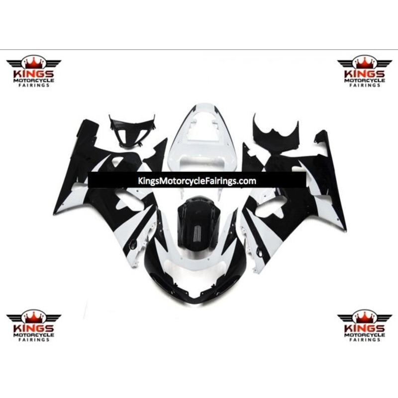 Suzuki GSXR600 (2000-2003) White & Black Fairings No Seat Cowl No Bolt Kit No Tank