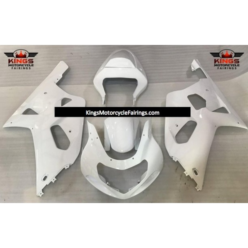 Suzuki GSXR600 (2000-2003) White Fairings No Seat Cowl No Bolt Kit No Tank