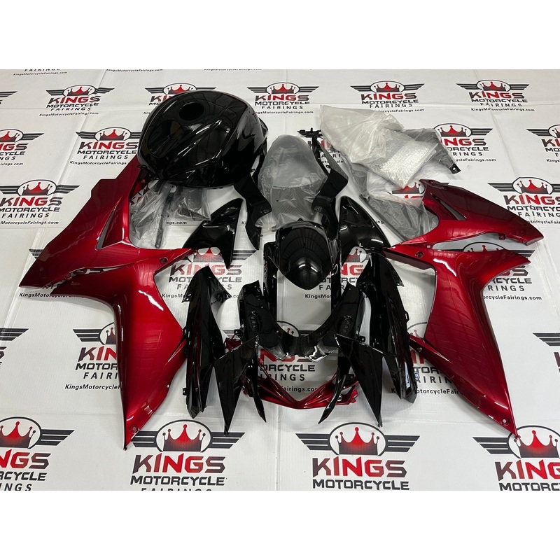 Suzuki GSXR600 (2011-2023) Black, Candy Red Fairings No Seat Cowl No Bolt Kit No Tank