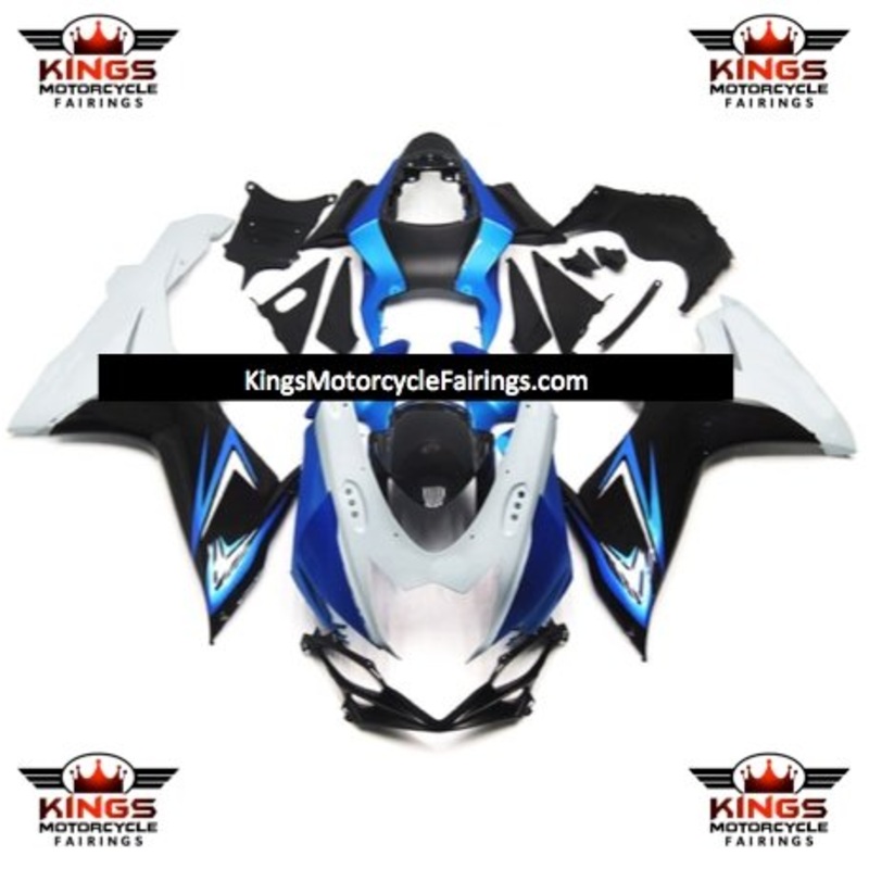 Suzuki GSXR600 (2011-2023) Blue, Black, White Fairings No Seat Cowl No Bolt Kit No Tank