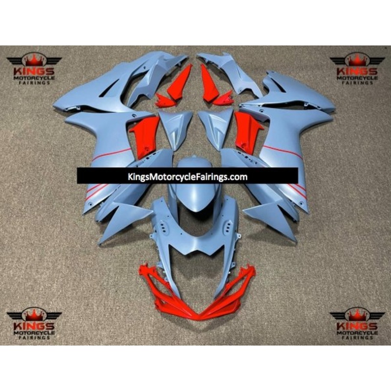 Suzuki GSXR600 (2011-2023) Matte Blue, Red Fairings No Seat Cowl No Bolt Kit No Tank