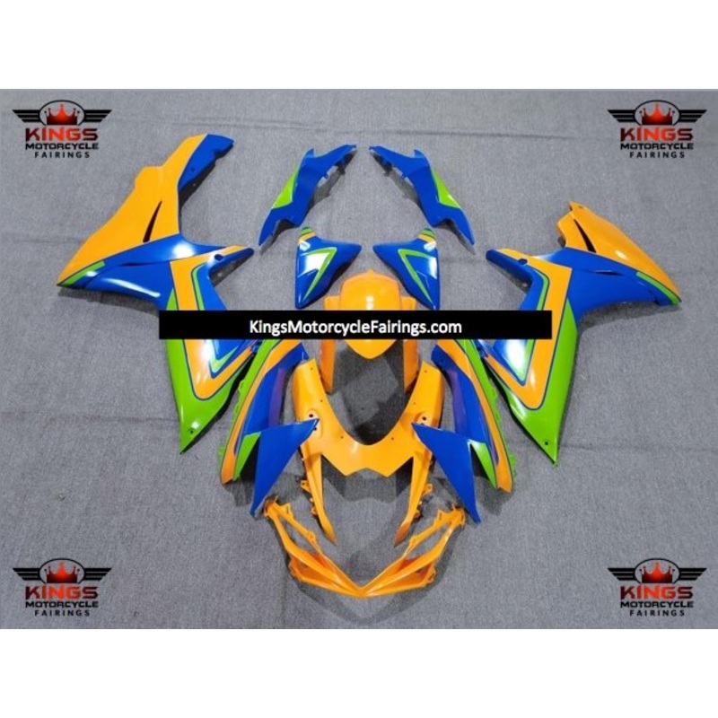 Suzuki GSXR600 (2011-2023) Orange, Blue, Green Fairings No Seat Cowl No Bolt Kit No Tank