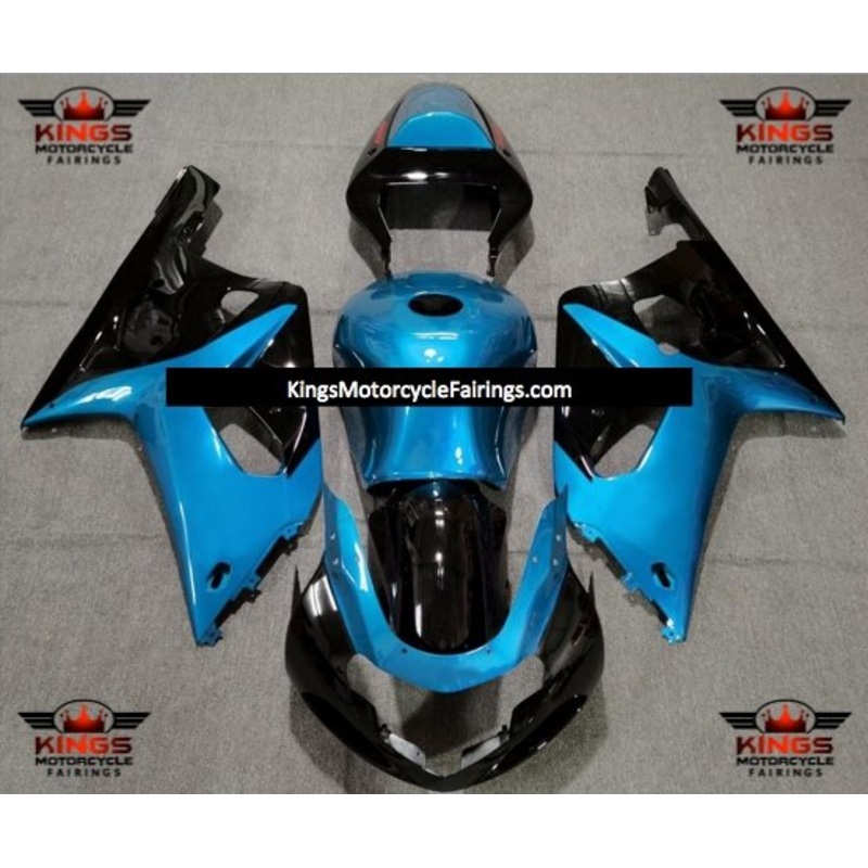 Suzuki GSXR750 (2000-2003) Light Blue & Black Fairings No Seat Cowl No Bolt Kit No Tank