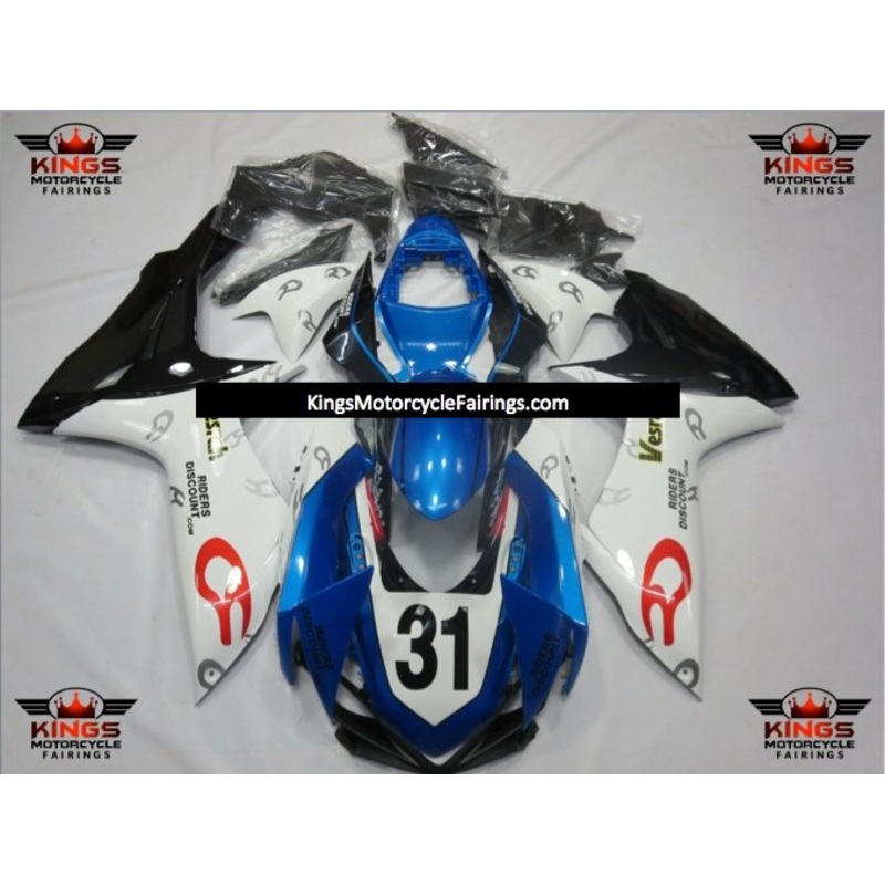 Suzuki GSXR750 (2011-2023) Blue, White, Black Vesrah Fairings No Seat Cowl No Bolt Kit No Tank