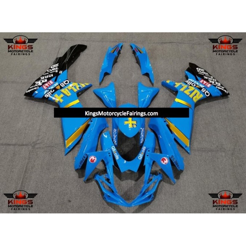 Suzuki GSXR750 (2011-2023) Blue, Yellow, Gold, Black Rizla Fairings No Seat Cowl No Bolt Kit No Tank
