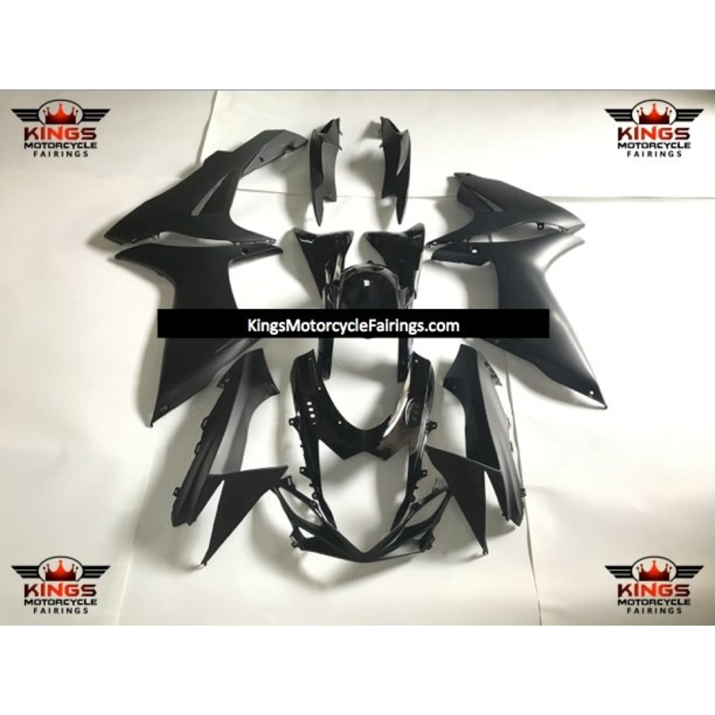 Suzuki GSXR750 (2011-2023) Matte Black, Gloss Black Fairings No Seat Cowl No Bolt Kit No Tank