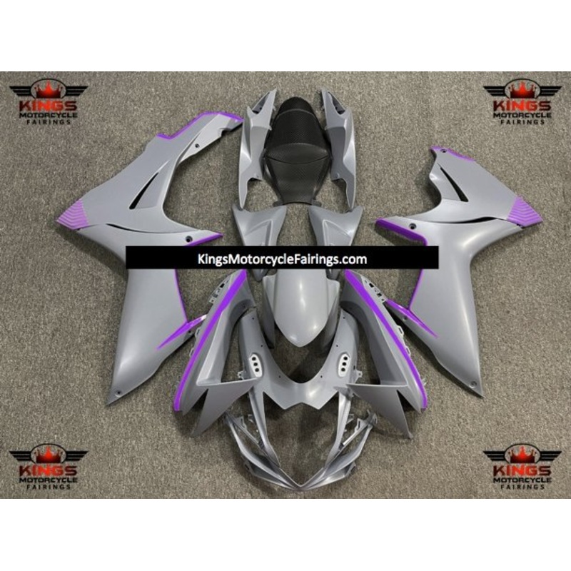 Suzuki GSXR750 (2011-2023) Matte Nardo Gray, Purple Fairings No Seat Cowl No Bolt Kit No Tank