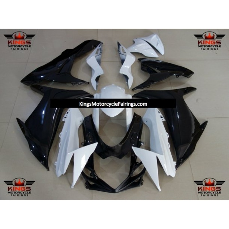 Suzuki GSXR750 (2011-2023) White, Black Fairings No Seat Cowl No Bolt Kit No Tank