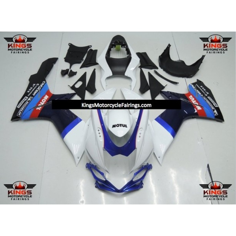 Suzuki GSXR750 (2011-2023) White, Blue, Red, Black Motul Fairings No Seat Cowl No Bolt Kit No Tank