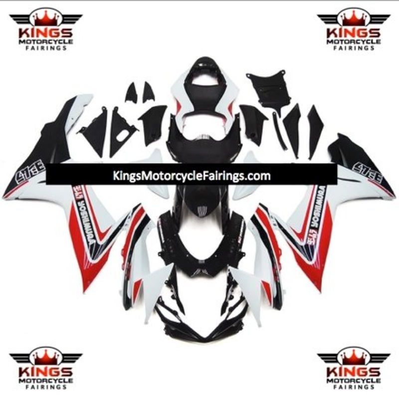 Suzuki GSXR750 (2011-2023) White, Red, Black Yoshimura Fairings No Seat Cowl No Bolt Kit No Tank