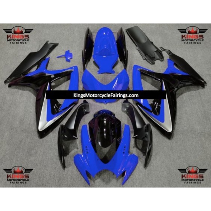 Suzuki GSXR600 (2006-2007) Blue, Black & Gray Fairings No Seat Cowl No Bolt Kit No Tank