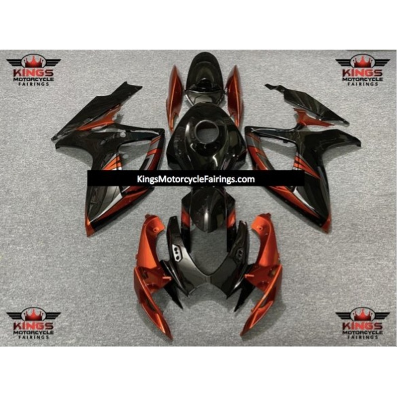 Suzuki GSXR600 (2006-2007) Burnt Orange, Black & Gray Fairings No Seat Cowl No Bolt Kit No Tank