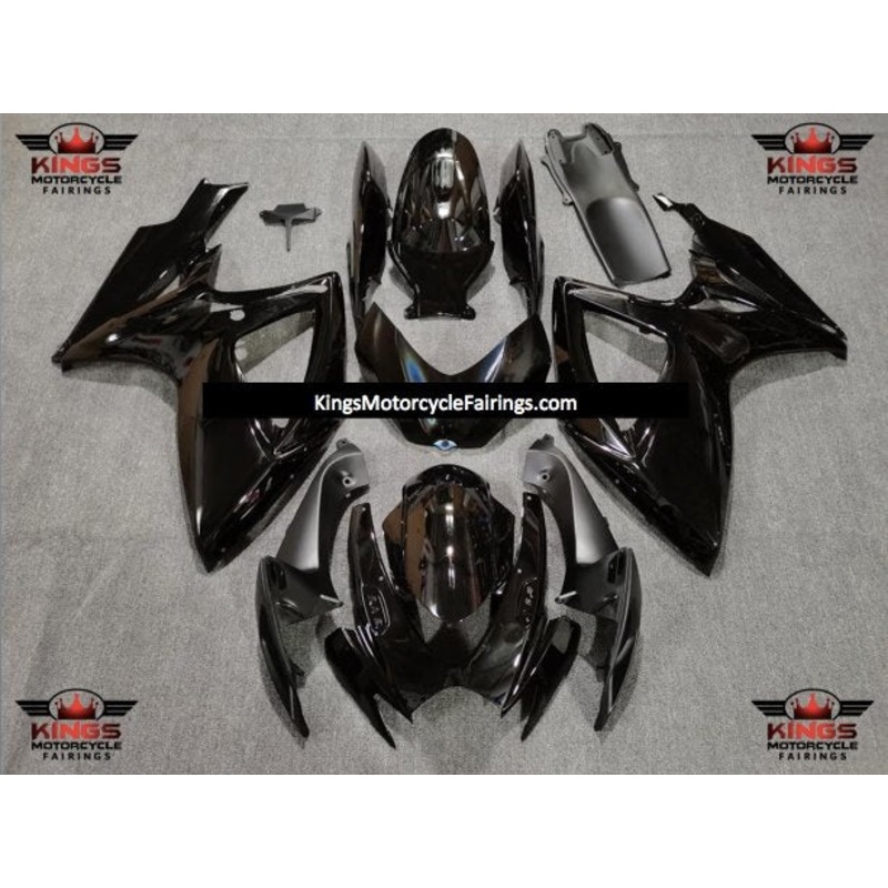 Suzuki GSXR600 (2006-2007) Gloss Black Fairings No Seat Cowl No Bolt Kit No Tank