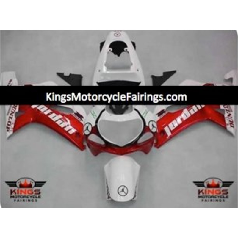 Suzuki GSXR750 (2000-2003) White & Red Jordan Fairings No Seat Cowl No Bolt Kit No Tank